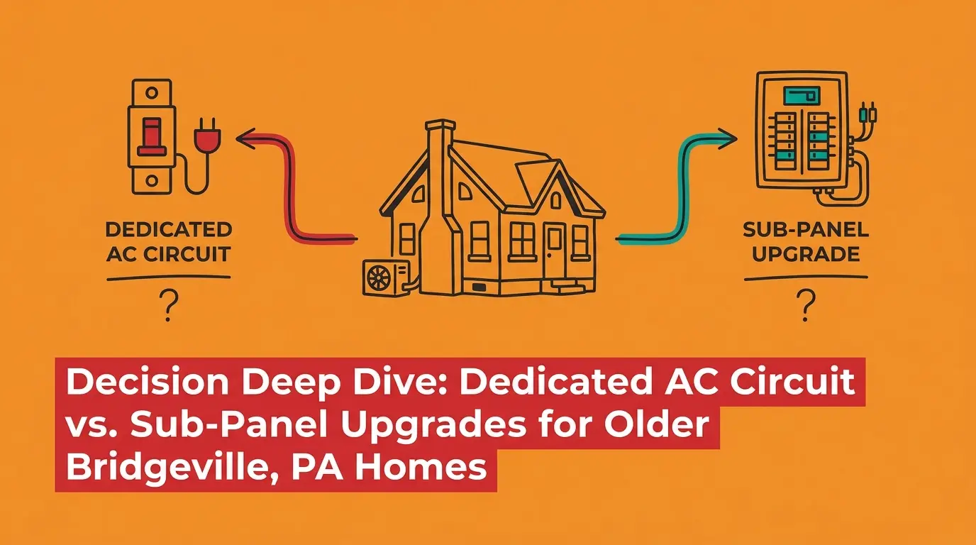 Choosing Between a Dedicated AC Circuit and a Sub-Panel Upgrade for Older Bridgeville Homes
