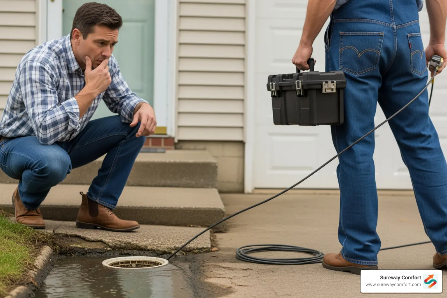 "My basement floor drain is clogged. Who do I call to fix this in South Fayette? "My basement floor drain is clogged. Who do I call to fix this in South Fayette?